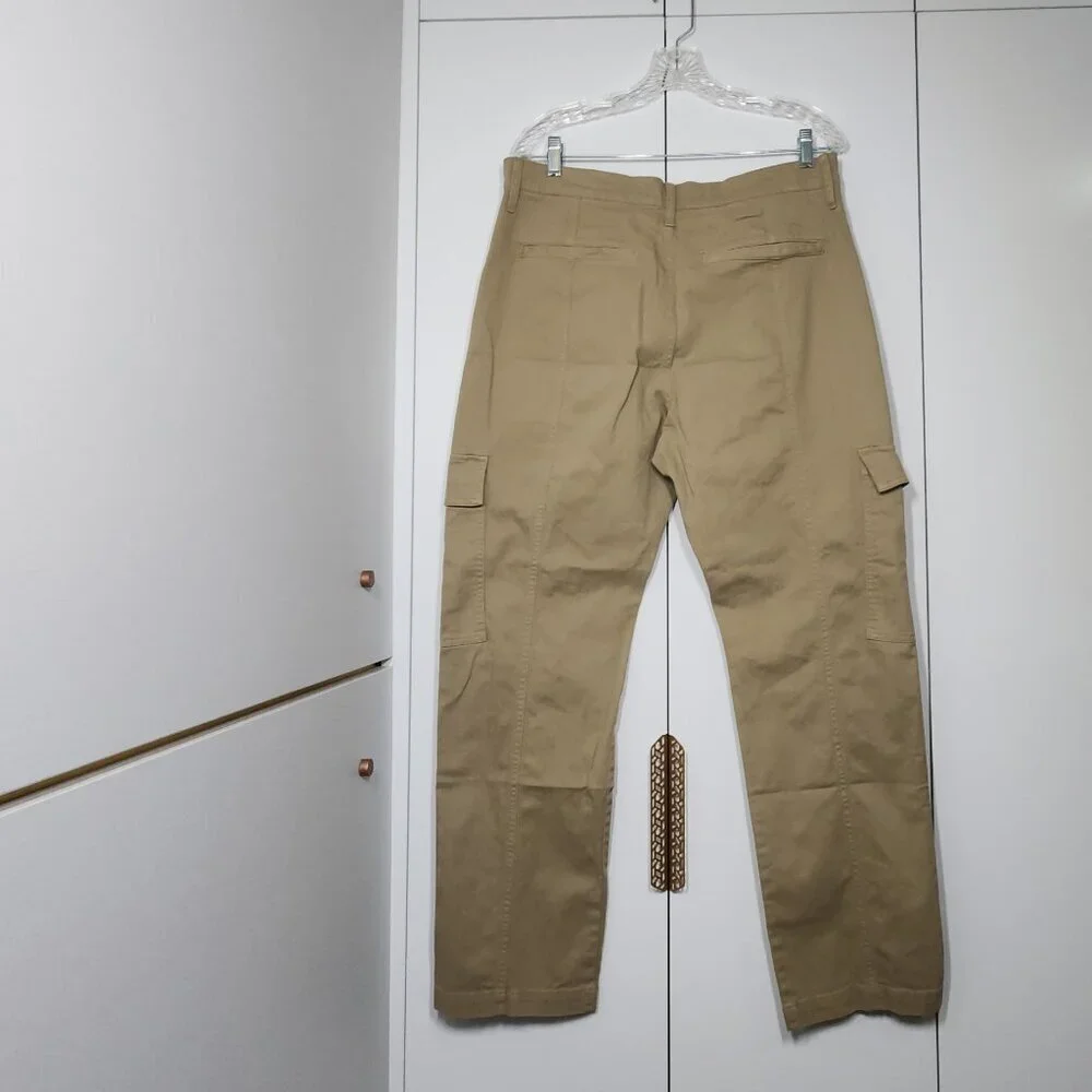 Madewell 90's straight Cargo Women's Pants Size 31 Khaki Pockets High Rise